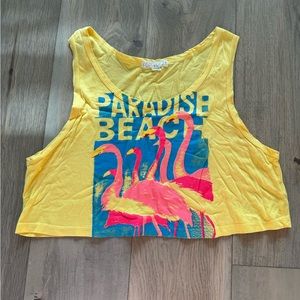 F21 Paradise Beach Cut Off Tank